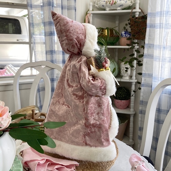 New Pink Santa Claus Coquette Shabby Chic Cottagecore Christmas Holiday … - Picture 4 of 9